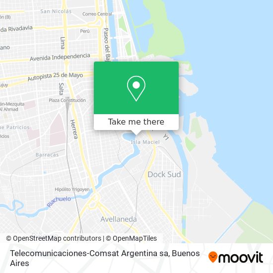Telecomunicaciones-Comsat Argentina sa map
