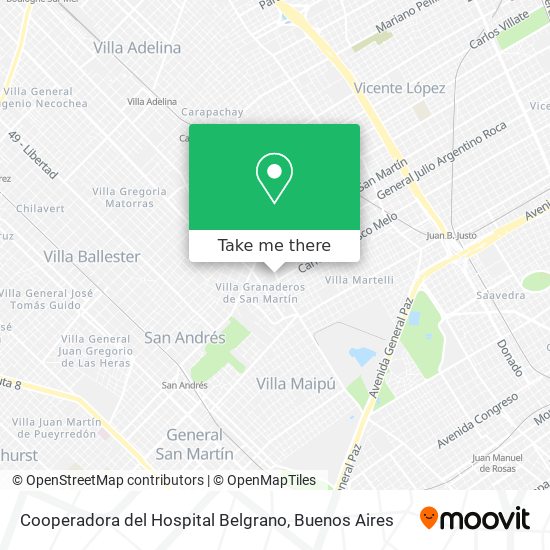 Cooperadora del Hospital Belgrano map