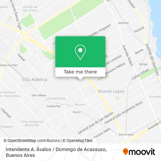 Intendente A. Ávalos / Domingo de Acassuso map