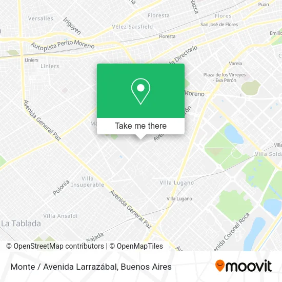 Mapa de Monte / Avenida Larrazábal