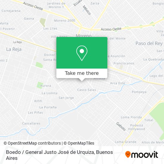 Boedo / General Justo José de Urquiza map