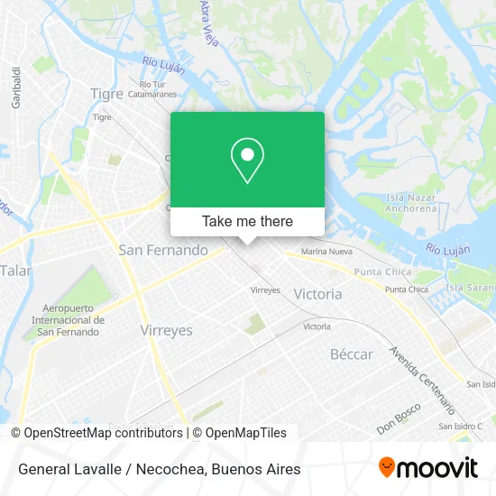 Mapa de General Lavalle / Necochea