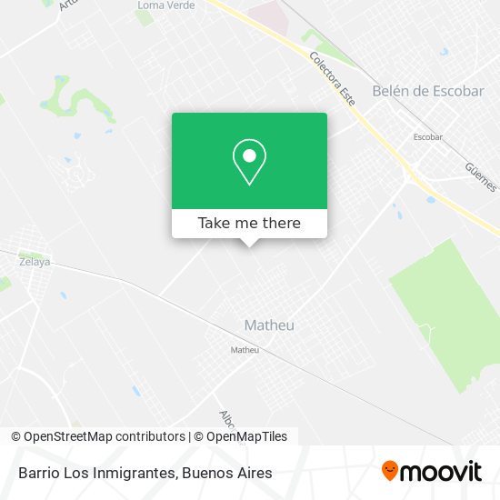 Mapa de Barrio Los Inmigrantes