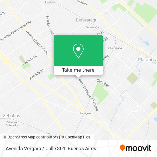Avenida Vergara / Calle 301 map