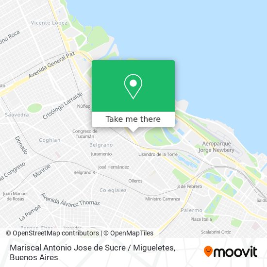 Mapa de Mariscal Antonio Jose de Sucre / Migueletes