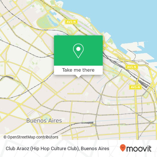 Mapa de Club Araoz (Hip Hop Culture Club)