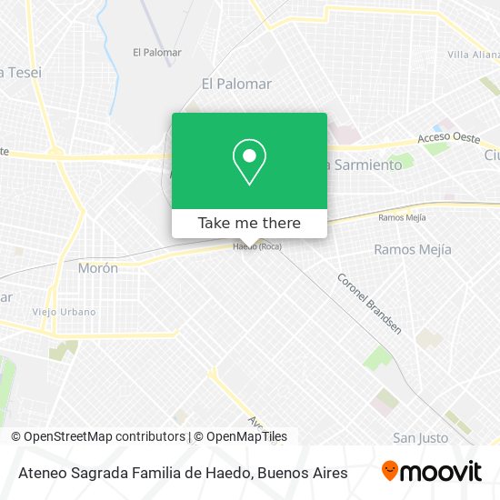 Ateneo Sagrada Familia de Haedo map