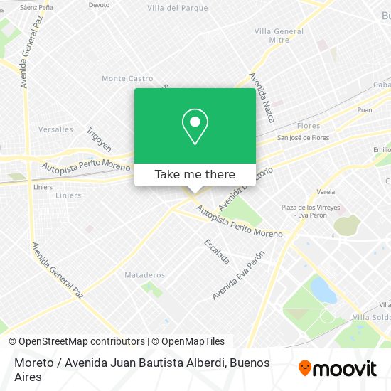 Moreto / Avenida Juan Bautista Alberdi map