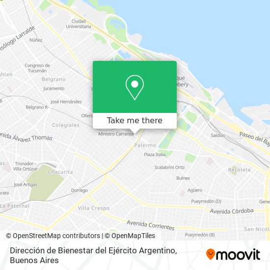 Dirección de Bienestar del Ejército Argentino map