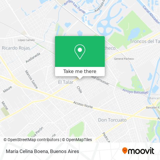 María Celina Boena map