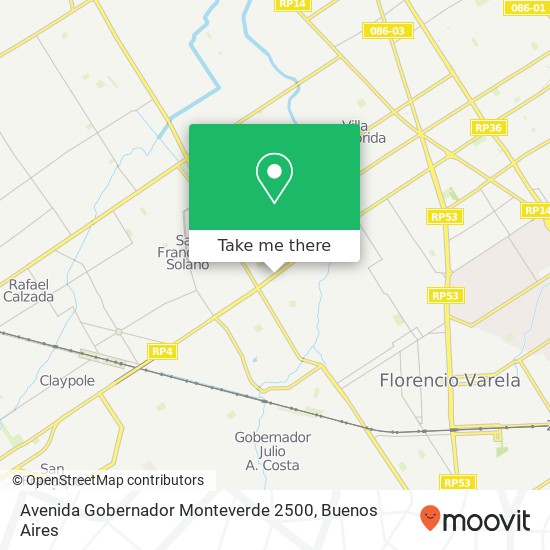 Avenida Gobernador Monteverde 2500 map