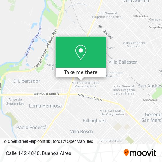 Calle 142 4848 map