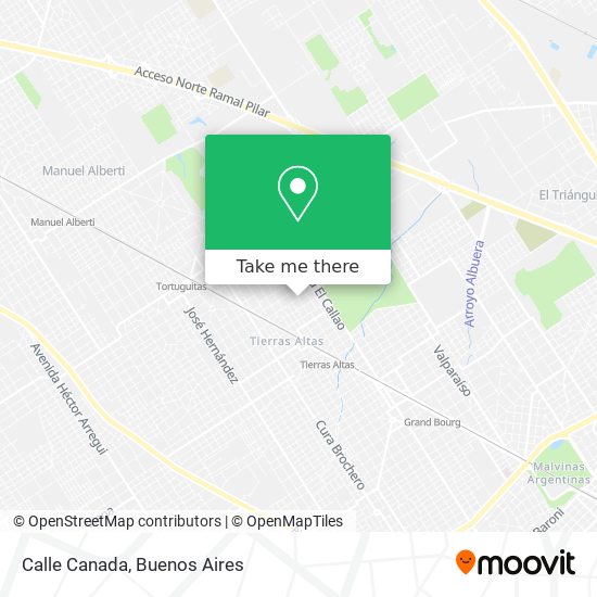 Calle Canada map