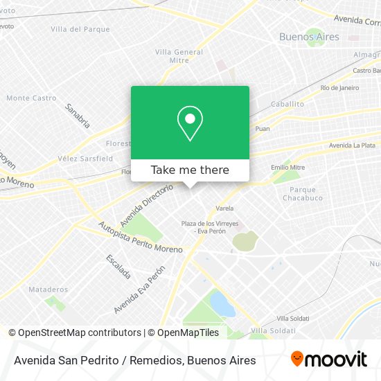 Avenida San Pedrito / Remedios map