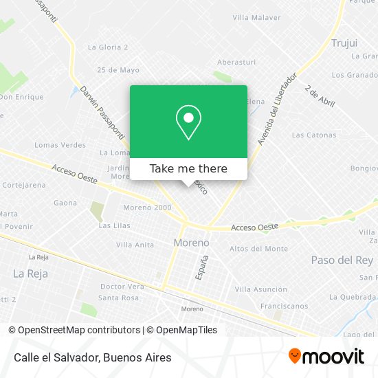 Calle el Salvador map