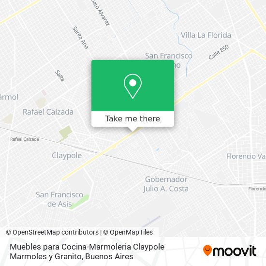 Muebles para Cocina-Marmoleria Claypole Marmoles y Granito map