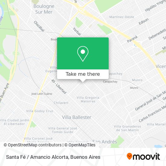 Santa Fé / Amancio Alcorta map