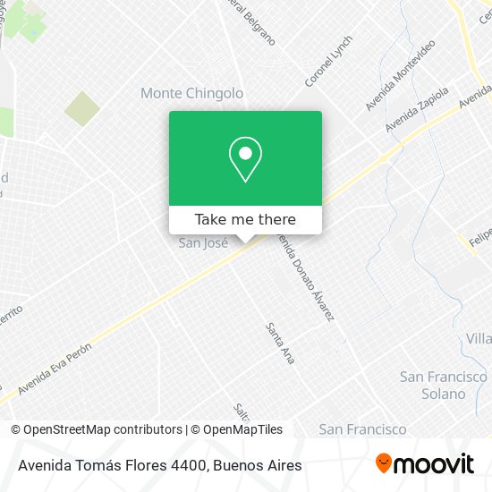 Mapa de Avenida Tomás Flores 4400