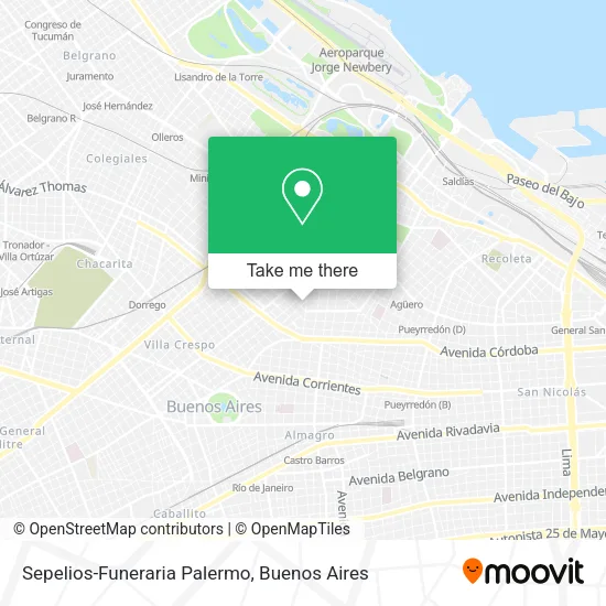 Mapa de Sepelios-Funeraria Palermo