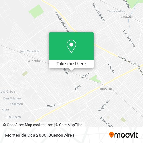 Montes de Oca 2806 map