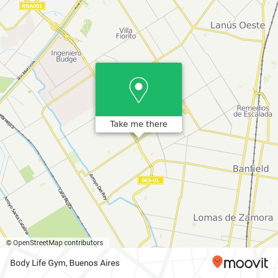 Mapa de Body Life Gym