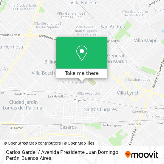 Carlos Gardel / Avenida Presidente Juan Domingo Perón map