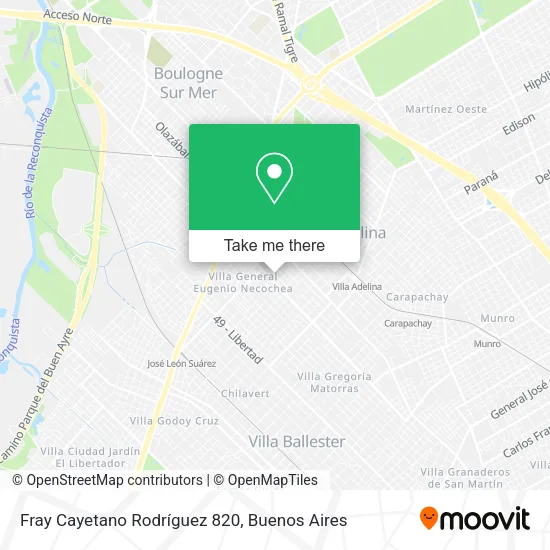 Fray Cayetano Rodríguez 820 map
