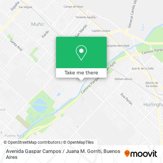Avenida Gaspar Campos / Juana M. Gorriti map