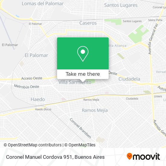 Coronel Manuel Cordova 951 map