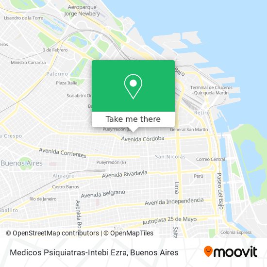 Medicos Psiquiatras-Intebi Ezra map