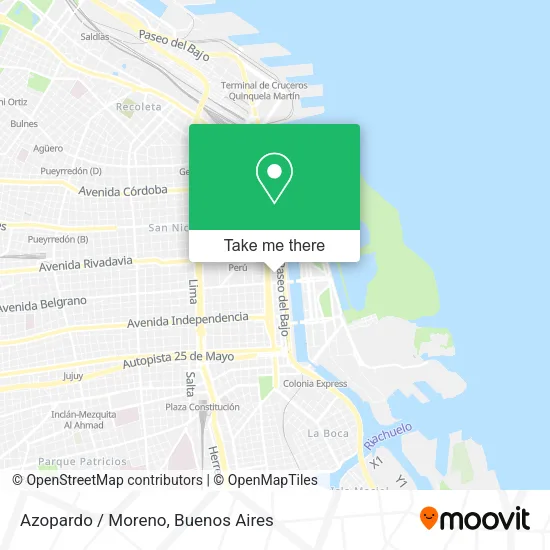 Mapa de Azopardo / Moreno