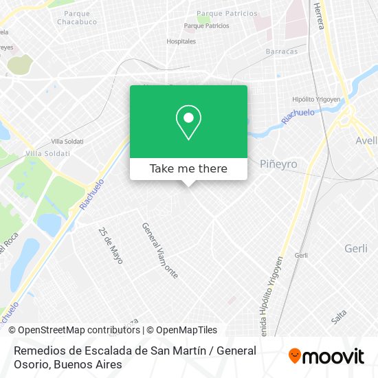 Remedios de Escalada de San Martín / General Osorio map