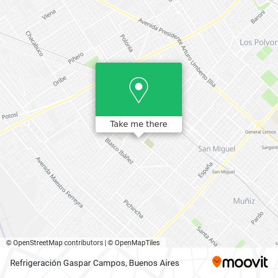Refrigeración Gaspar Campos map