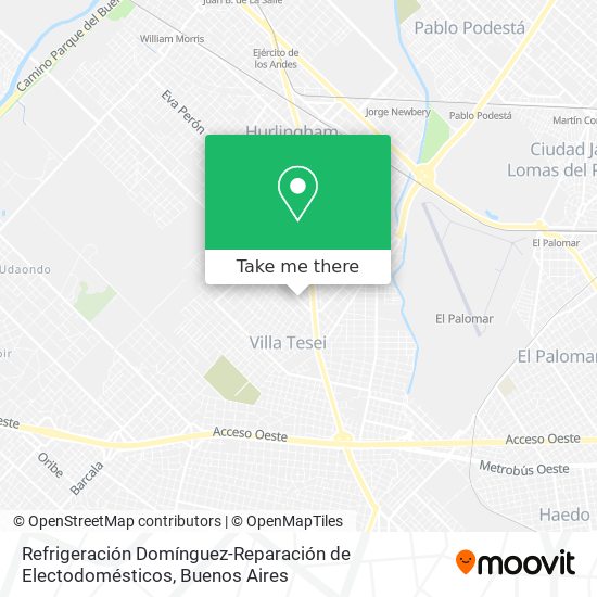 Refrigeración Domínguez-Reparación de Electodomésticos map