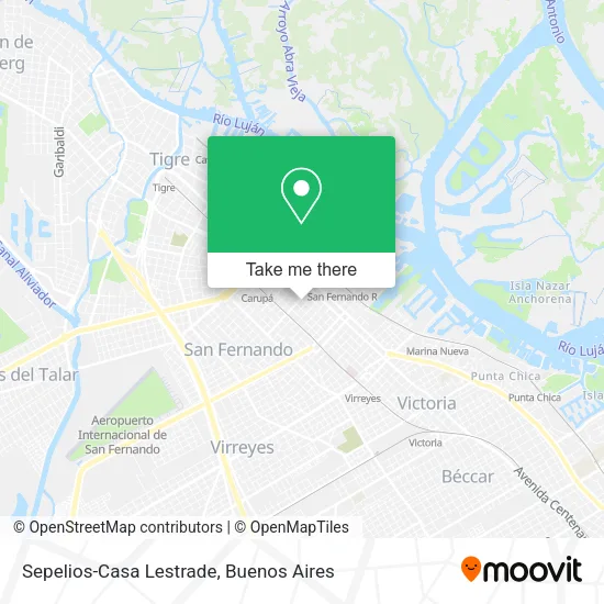Sepelios-Casa Lestrade map