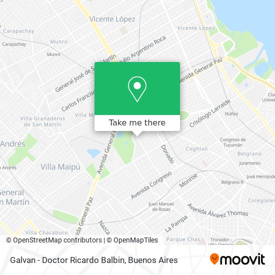 Mapa de Galvan - Doctor Ricardo Balbin