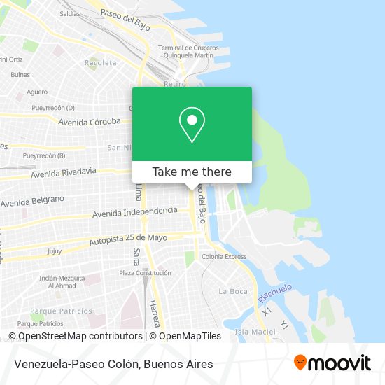 Venezuela-Paseo Colón map