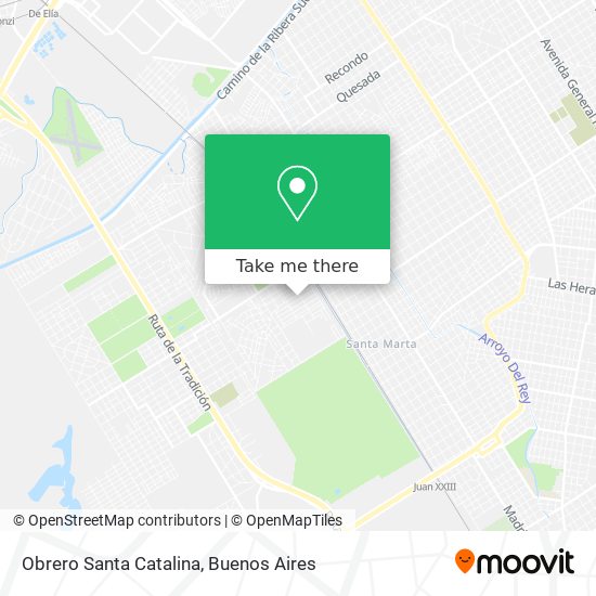 Obrero Santa Catalina map