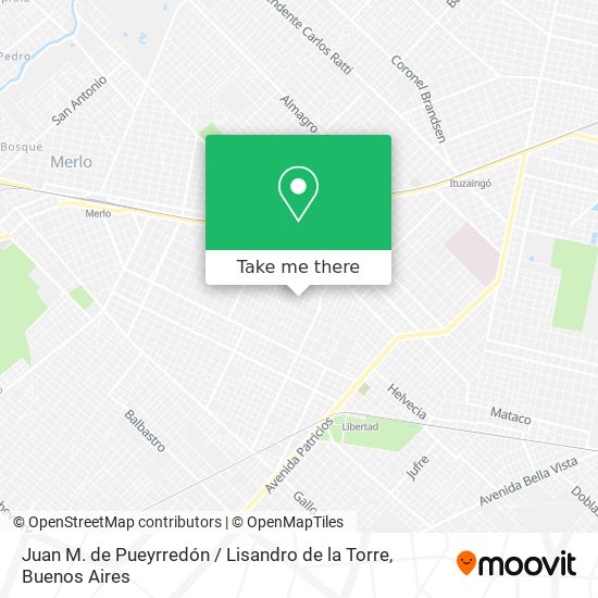 Juan M. de Pueyrredón / Lisandro de la Torre map