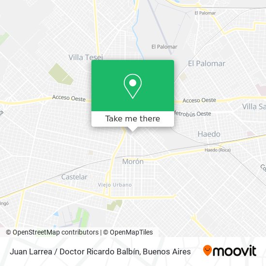 Juan Larrea / Doctor Ricardo Balbín map