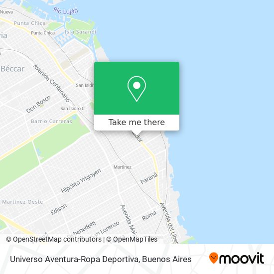 Universo Aventura-Ropa Deportiva map