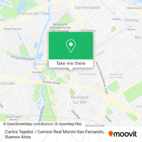 Carlos Tejedor / Camino Real Morón-San Fernando map