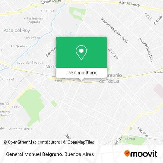General Manuel Belgrano map