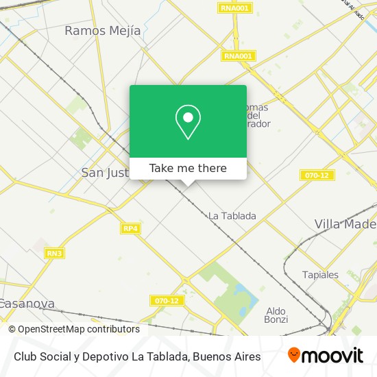 Club Social y Depotivo La Tablada map