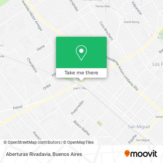 Aberturas Rivadavia map