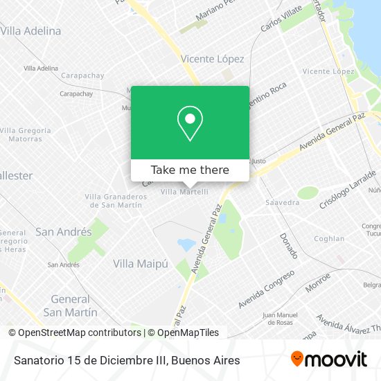 Mapa de Sanatorio 15 de Diciembre III