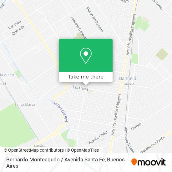 Bernardo Monteagudo / Avenida Santa Fe map