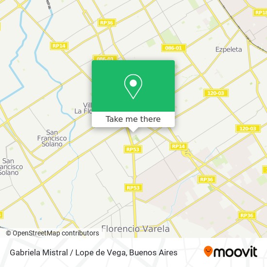 Mapa de Gabriela Mistral / Lope de Vega