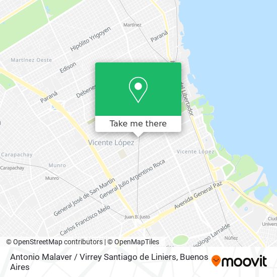 Antonio Malaver / Virrey Santiago de Liniers map