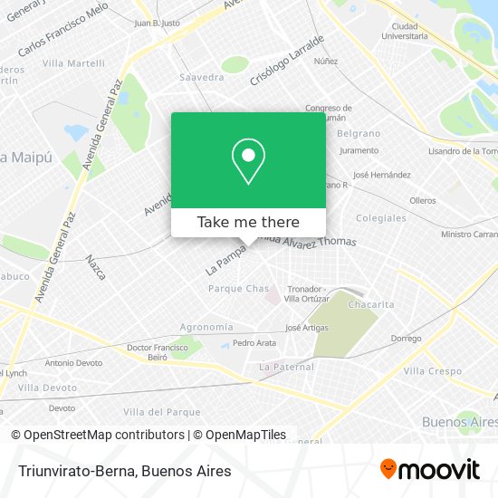 Mapa de Triunvirato-Berna